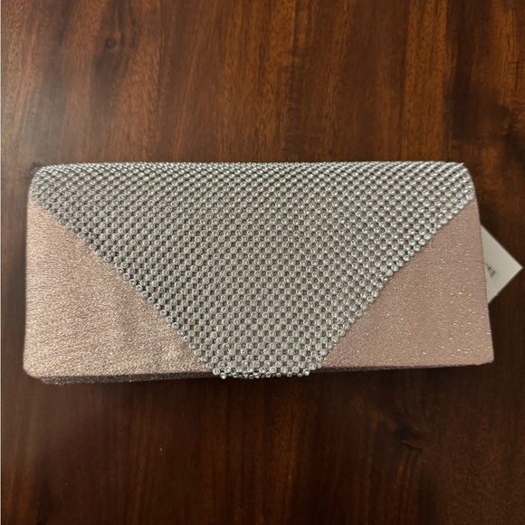 Elegant Silver and Pink Clutch - Picture 1 of 2